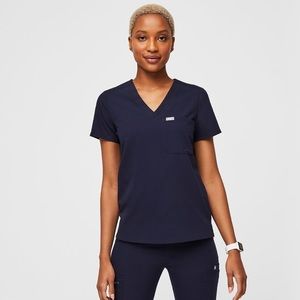 Figs Size Medium Navy Scrub Top